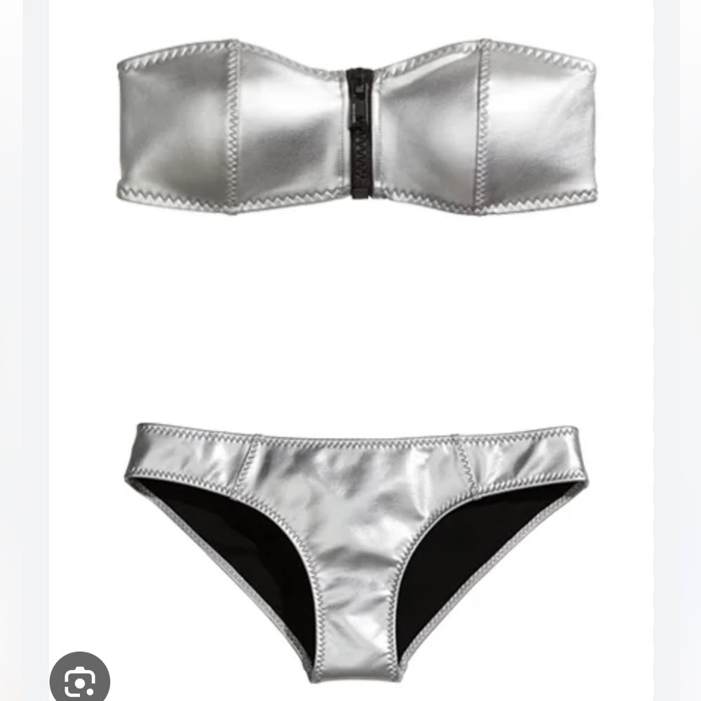 H&M silver Metallic Neoprene Bikini